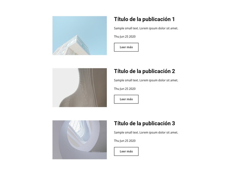 Noticias de diseño arquitectónico Creador de sitios web HTML