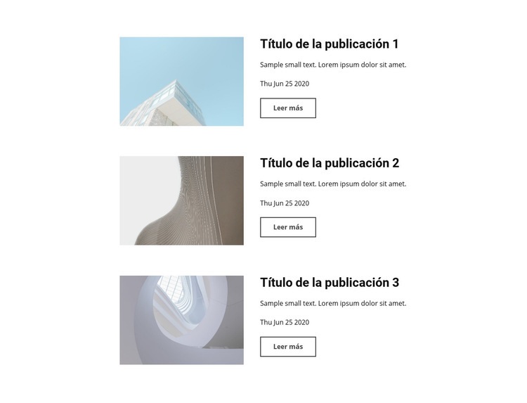 Noticias de diseño arquitectónico Maqueta de sitio web