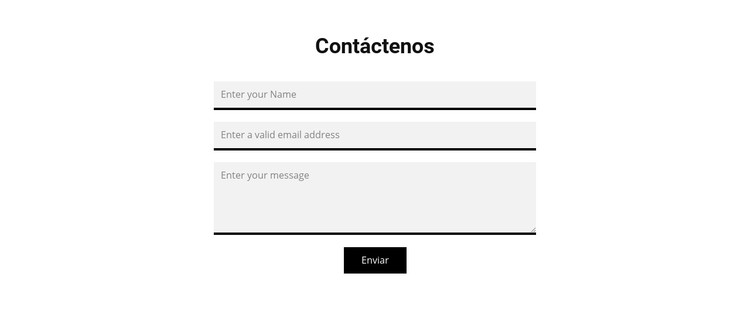 Formulario de contacto gris Plantilla CSS