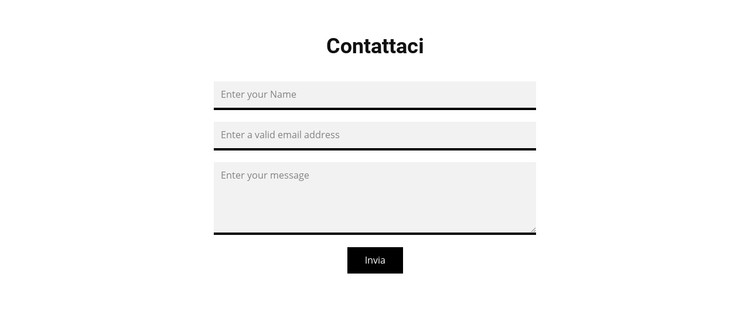 Modulo di contatto grigio Modello CSS