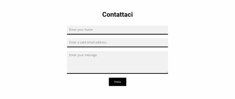 Modulo di contatto grigio Modello HTML5