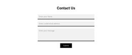 Grey Contact Form - One Page Bootstrap Template