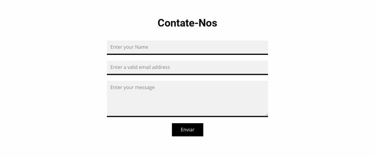 Formulário de contato cinza Design do site