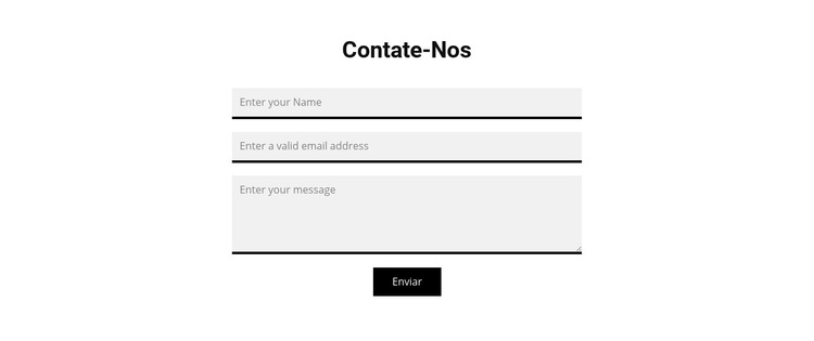 Formulário de contato cinza Modelo de site