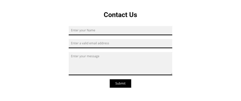 Grey contact form Squarespace Template Alternative