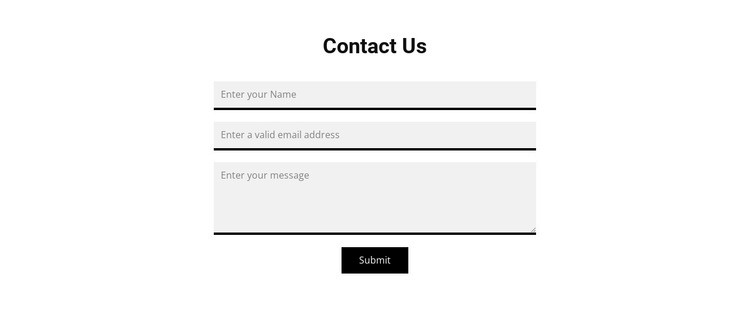 Grå kontaktformulär Html webbplatsbyggare