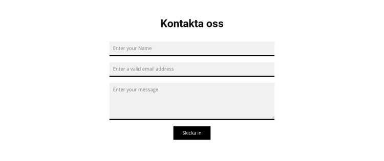 Grå kontaktformulär Mall