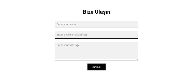 Gri iletişim formu HTML Şablonu