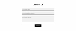 Grey Contact Form - Free Website Design