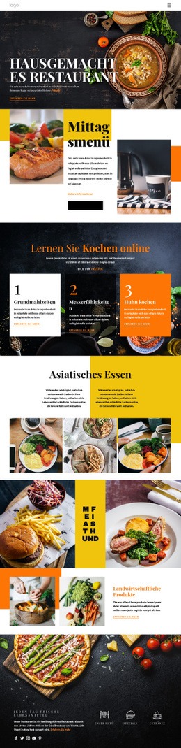 Fantastische HTML5-Vorlage Für Besser Als Zu Hause Essen