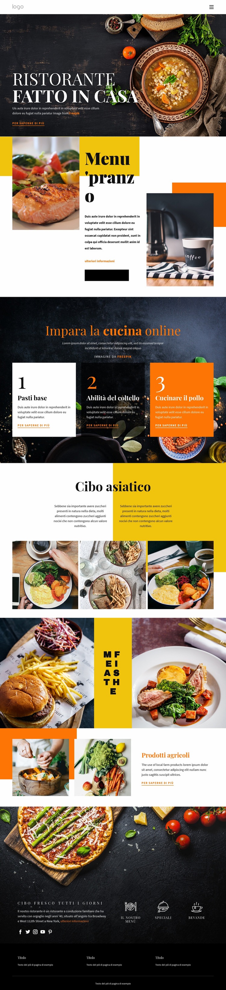 Meglio del cibo di casa Progettazione di siti web