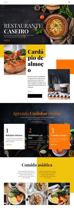 Melhor Do Que Comida Caseira - Designer Da Página De Destino