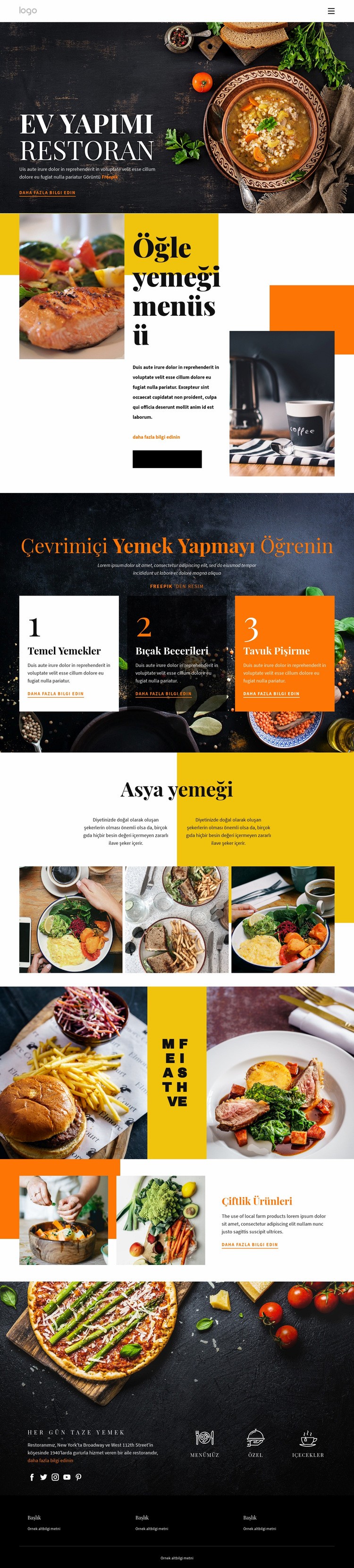 Ev yemeğinden daha iyi Web sitesi tasarımı