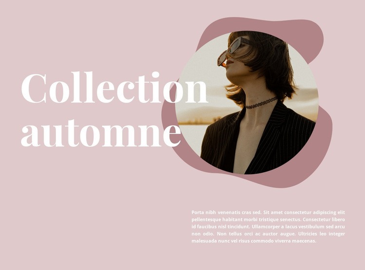 Collection d'automne en vente Maquette de site Web