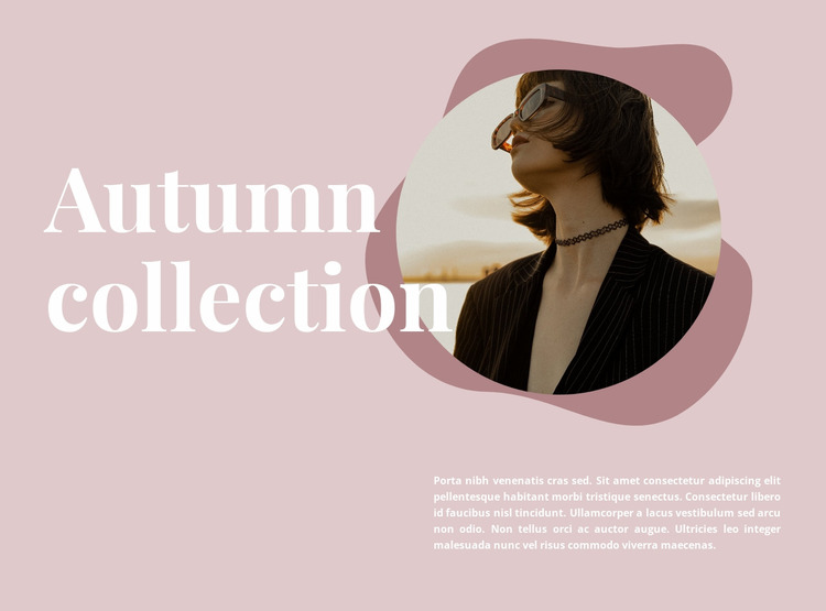 Autumn collection on sale Html Website Builder