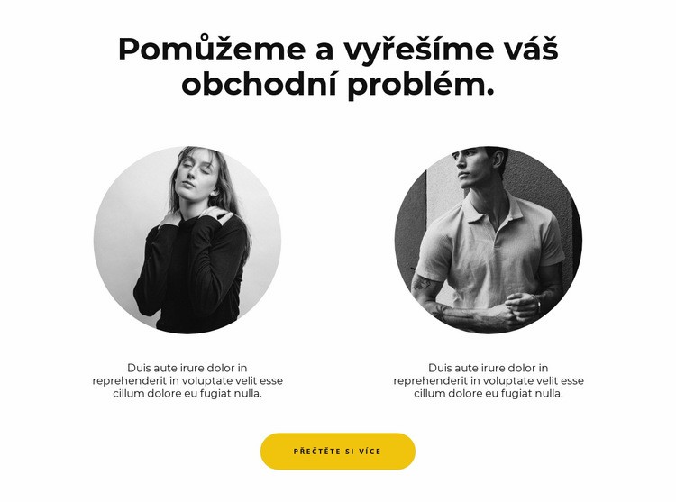 Dva lidé Šablona HTML