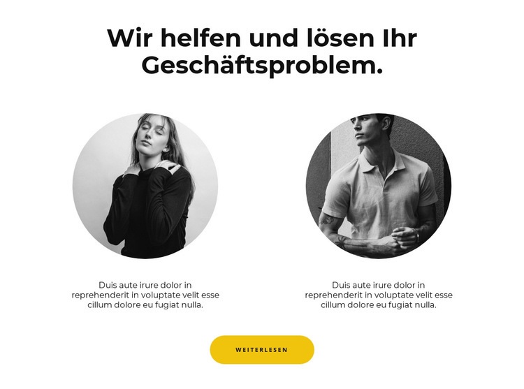 Zwei Menschen Landing Page