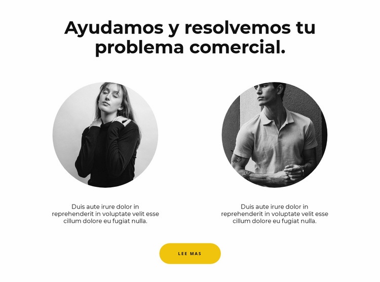 Dos personas Plantillas de creación de sitios web