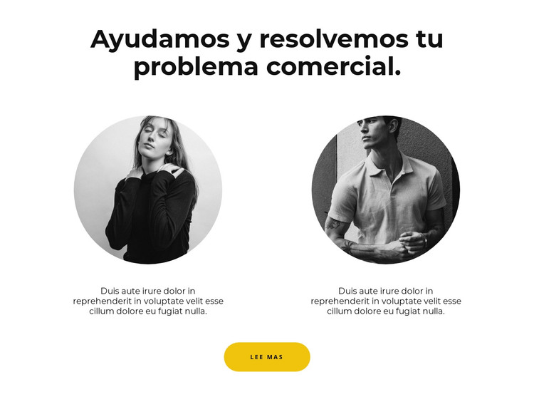 Dos personas Plantilla HTML