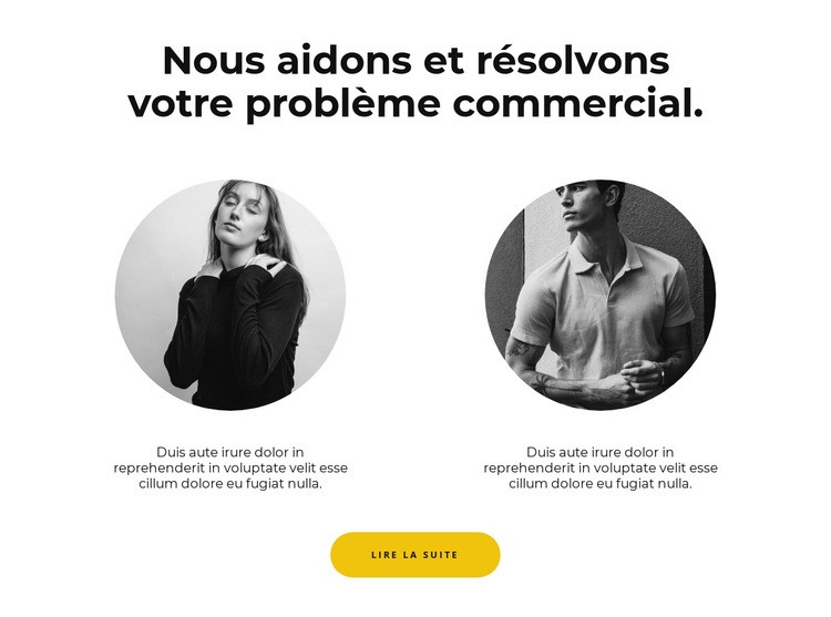 Deux personnes Modèles de constructeur de sites Web