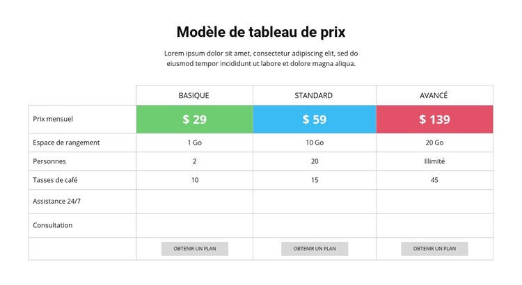 Économisez de l'argent sur nos plans Conception de site Web