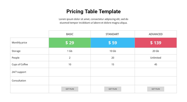 Save money on our plans HTML5 Template