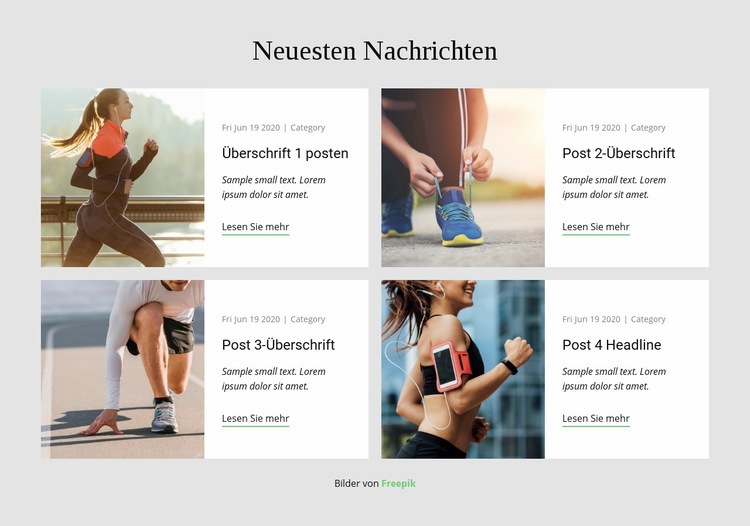 Neuesten Nachrichten HTML Website Builder