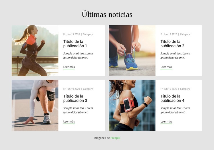 Últimas noticias Creador de sitios web HTML