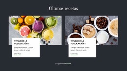 Últimas Recetas: Página De Destino Creativa Multipropósito