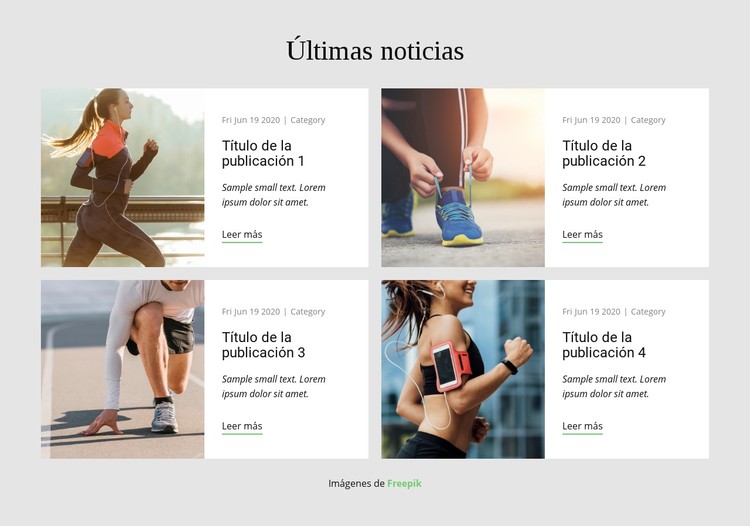 Últimas noticias Plantilla CSS