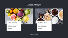 Latest Recipes - HTML Website Creator