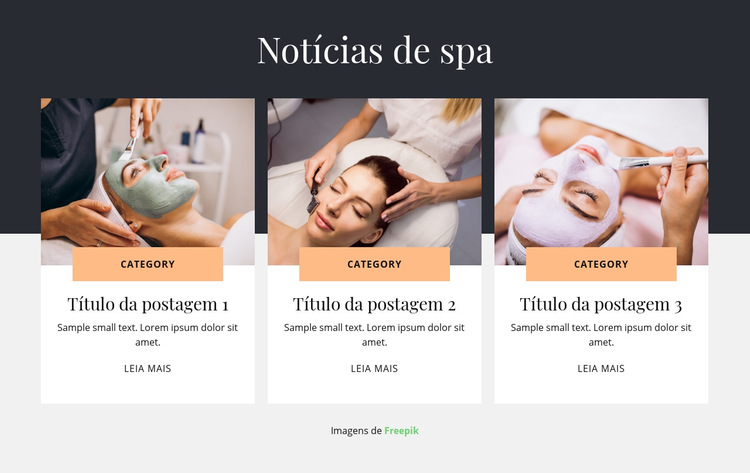 Notícias de spa Modelo de site