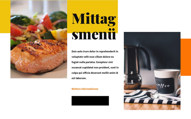 Über das Restaurant Website design