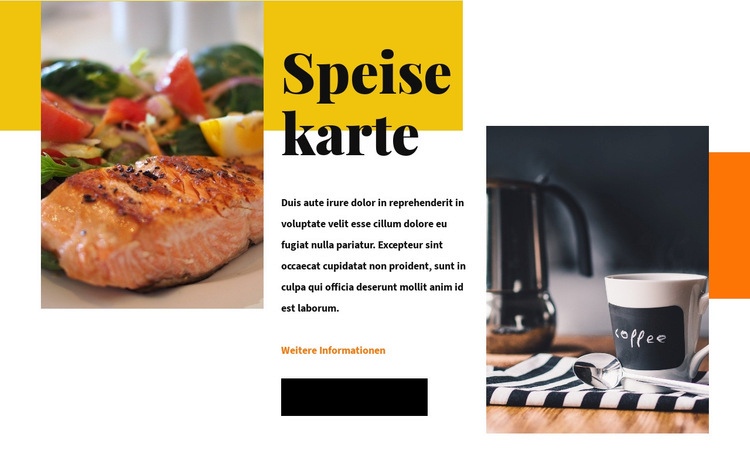 Über das Restaurant Website-Modell