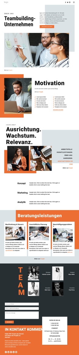 Teambuilding Für Unternehmen - Benutzerdefiniertes Website-Design