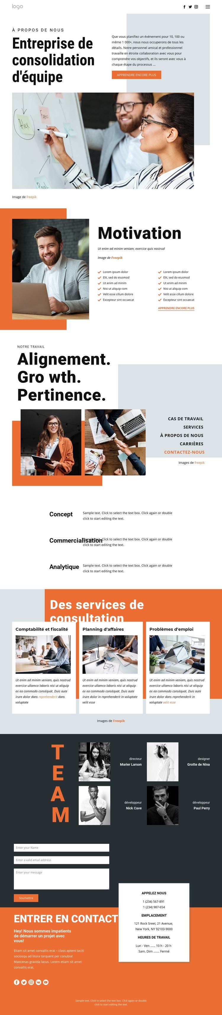 Team building pour les entreprises Modèle HTML