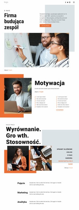 Budowanie Zespołu Dla Biznesu - Bezpłatna Makieta Strony Internetowej