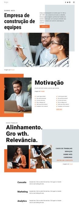 Formação De Equipes Para Negócios - Design De Site Personalizado