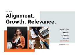 Alignment, Grow, Relevance - Free WordPress Theme