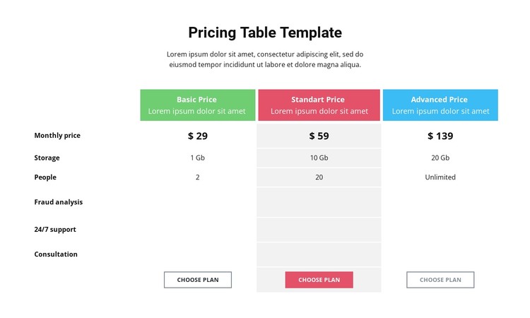 Picking a pricing strategy CSS Template
