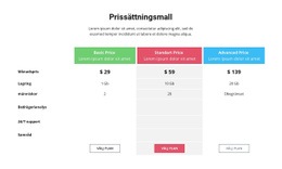 Välj En Prisstrategi - Enkel Webbplatsmall