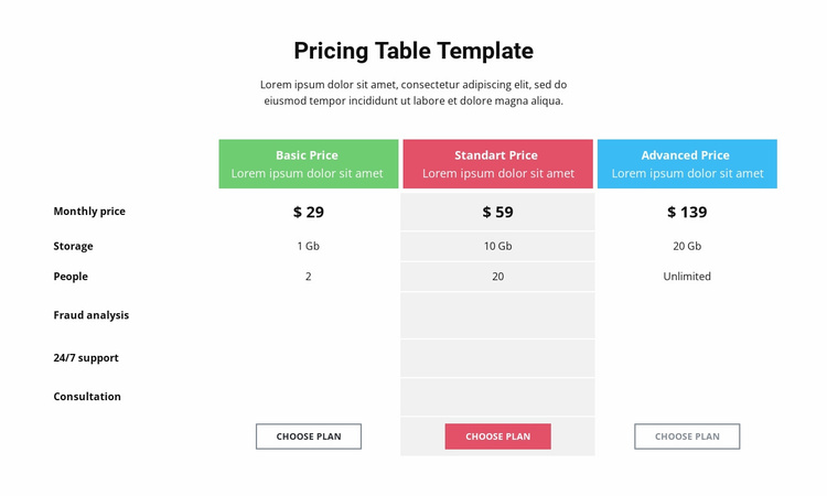 Picking a pricing strategy Website Template