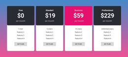 Pricing HTML Templates