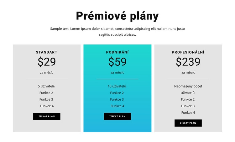 Prémiové plány Téma WordPress