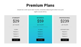 Premium Plans HTML5 Template