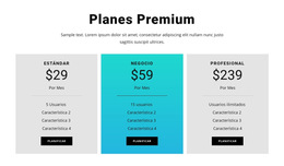 Planes Premium - Página De Destino