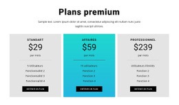 Plans Premium - Modèles De Sites Web