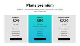 Plans Premium - Modèle De Page Web HTML