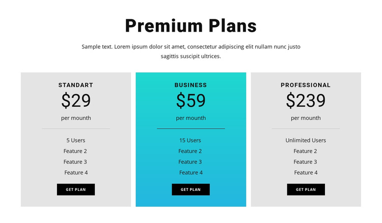 Premium Plans Joomla Template