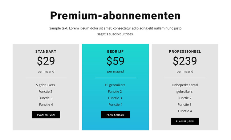 Premium-abonnementen WordPress-thema